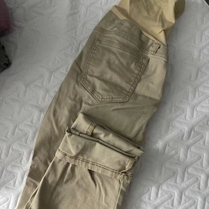 Khaki Maternity Crop Pants in size 10